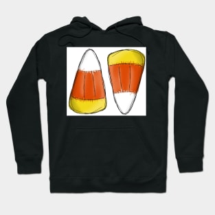 Dark and Gritty Candy Corn Sketch halloween candy Hoodie